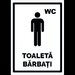 Indicator alb pentru wc toaleta barbati